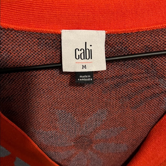 CAbi Orange Floral Cardigan Sweater - Picture 2 of 3